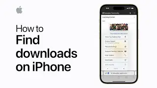 How to find downloads on iPhone or iPad | Apple Support