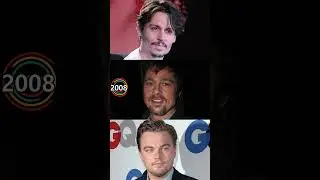 Johnny Depp , Brad Pitt and Leonardo Dicaprio - Evolution of great actors #bradpitt #johnnydepp