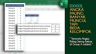 Mencari Angka Paling Banyak Muncul di excel pada kriteria Beda Kelompok