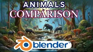 Animal Comparison Made In Blender 4.2