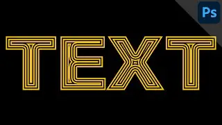 Text with multiple strokes | Striped text | PHOTOSHOP TUTORIAL - TEXT EFFECT