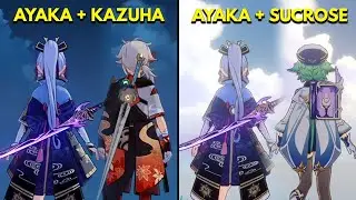 Ayaka + Kazuha Vs Ayaka + Sucrose | Who is the Best Support? | Genshin Impact