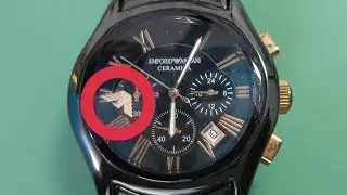 EMPORIO ARMANI Fixing a Loose Dial Logo and Battery Change | SolimBD