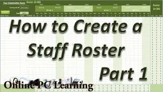 Roster - How to Create a Roster Template  Part 1 - Roster tutorial