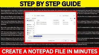 HOW TO CREATE NOTEPAD FILE IN WINDOWS 11 | Notepad Tutorial For Beginners – Only 3 Minutes