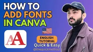 How To Upload Fonts In Canva  |  How To Add Font In Canva