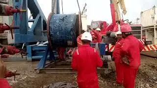 How drill line install on drilling spool, ccdc,Drilling sloutions,Oil and gas industry,oil rig life.