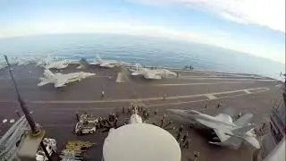 USS George H.W. Bush Flight Operations Timelapse