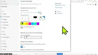 Changing the cursor size and Color in Windows 10