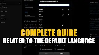 how to set the default language on windows 10/11 [Default windows Language]