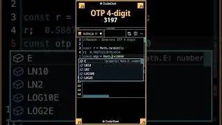 OTP generation in Javascript #javascript #reactjs #shorts