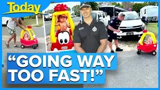 1-year-old pulled over by police in adorable video | Today Show Australia