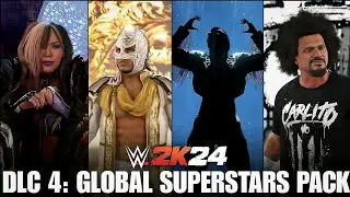 WWE2K24 DLC 4 : Global Superstars Pack w/ All Entrances!