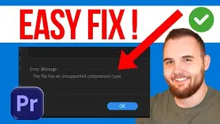 How To Fix The File Has an Unsupported Compression Type in Premiere Pro