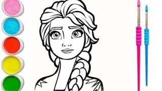 How to draw Elsa From Frozen For kids | Easy Drawing Tutorial For Beginners