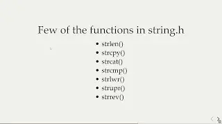 How to use String functions in C Programming (Part 2) by Prof. Shiburaj