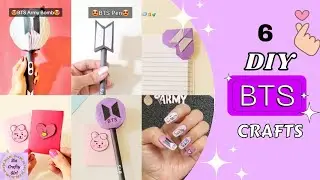 6 Diy BTS and BT21 CRAFTS - BTS School supplies- Cute BT21 Crafts and more