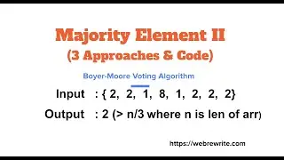 Majority Element II | LeetCode 229 | Majority Element (Greater than N/3 Times)