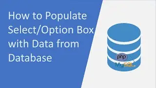 How to populate SelectOption Box with data from database using PHP  PDO