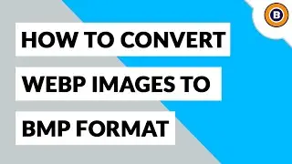 How to Convert WebP to BMP File Format | Export WebP Images to BMP Format | Bulk Save WebP as BMP