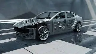 Electric car frame and chassis, Unity asset.