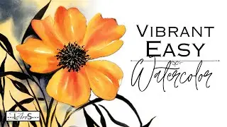 STUNNING Results! Beginner's Guide to Vibrant & Easy Step-by-Step Watercolor Flower Painting!