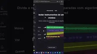 😱 Como separar a VOZ dos INSTRUMENTOS musicais? GRÁTIS!