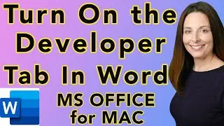 How To Show Developer Tab in Word For Mac - See How To Turn On Developer Tab in Word MacOS