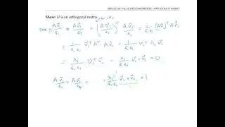 Singular Value Decomposition - Why It Works