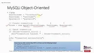 MySQL Connectivity via PHP - CS222 DBMS