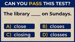 Present Simple Tense । Grammar Quiz। English Grammar Test  #challenge 3