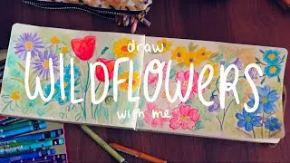 draw with me - wildflowers 🌼 cozy & chatty, real-time sketchbook drawing, + references to follow