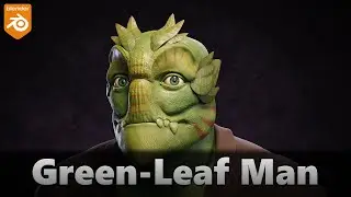 Sculpting in Blender 3.6 || 66 - Green-Leaf Man