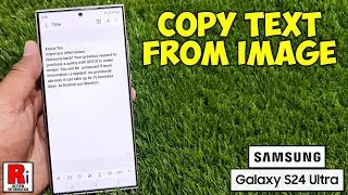 How to Copy Text from Images on Samsung Galaxy S24 Ultra