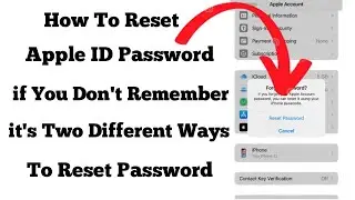 How To Reset Apple ID Password if You Don’t Remember it’s Two Different Ways To Reset Password