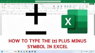 How to Type the (±) plus minus symbol in Excel