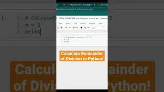 Calculate Remainder of Division! Python 