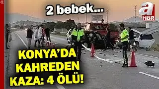 Konyada iki otomobil kafa kafaya çarpıştı: 4 can kaybı... | A Haber