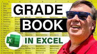 Excel - Create a Gradebook in Excel: Step-by-Step Tutorial with Formulas and VLOOKUP - Episode 506