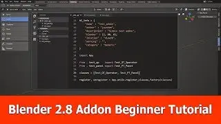 Blender 2.8 Addon Development Tutorial for Beginners