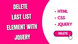 Delete Last List Element with jQuery [HowToCodeSchool.com]