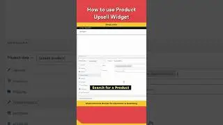 How to use Product Upsell Widget 