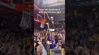 Caitlin Clark Walks Away With The Net After Beating LSU