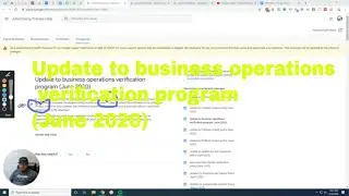 Update to business operations verification program (June 2020)