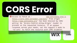 This is why you are getting a CORS Error in Wix