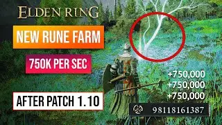 Elden Ring Rune Farm | New Rune Glitch After Patch 1.10! 750K Per Second! Level Up Fast!