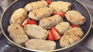 когда есть немного мяса, кабачок и манка готовлю такие котлеты. Нежные настолько, что тают во рту.
