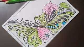 zentangle for beginners | easy zentangle art |step by step #zentangleart zentangle #drawing #pattern