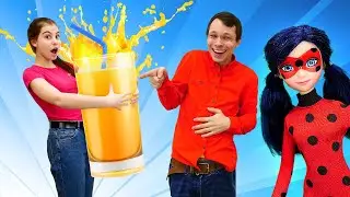 Кукла Леди Баг в смешном видео Челлендже - Угадай Сок! – Новые игры для девочек в видео онлайн.
