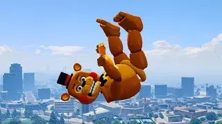 GTA 5 Freddy FNAF Ragdoll Funny Fails (Euphoria Physics Engine Showcase)